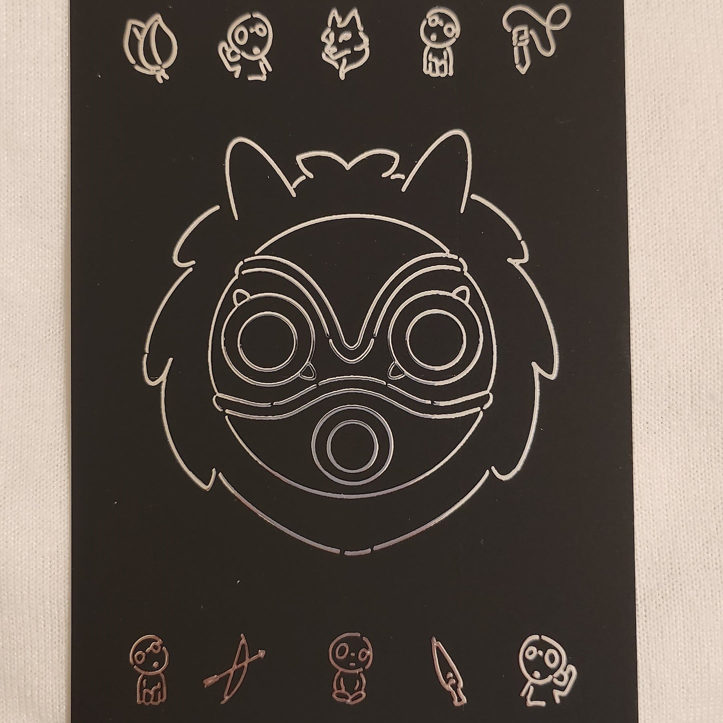 Studio Ghibli Foil Line Art Post Card
