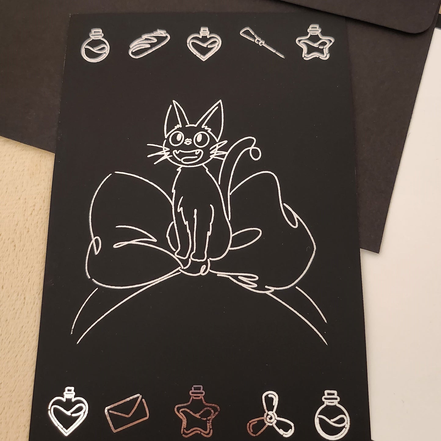 Studio Ghibli Foil Line Art Post Card