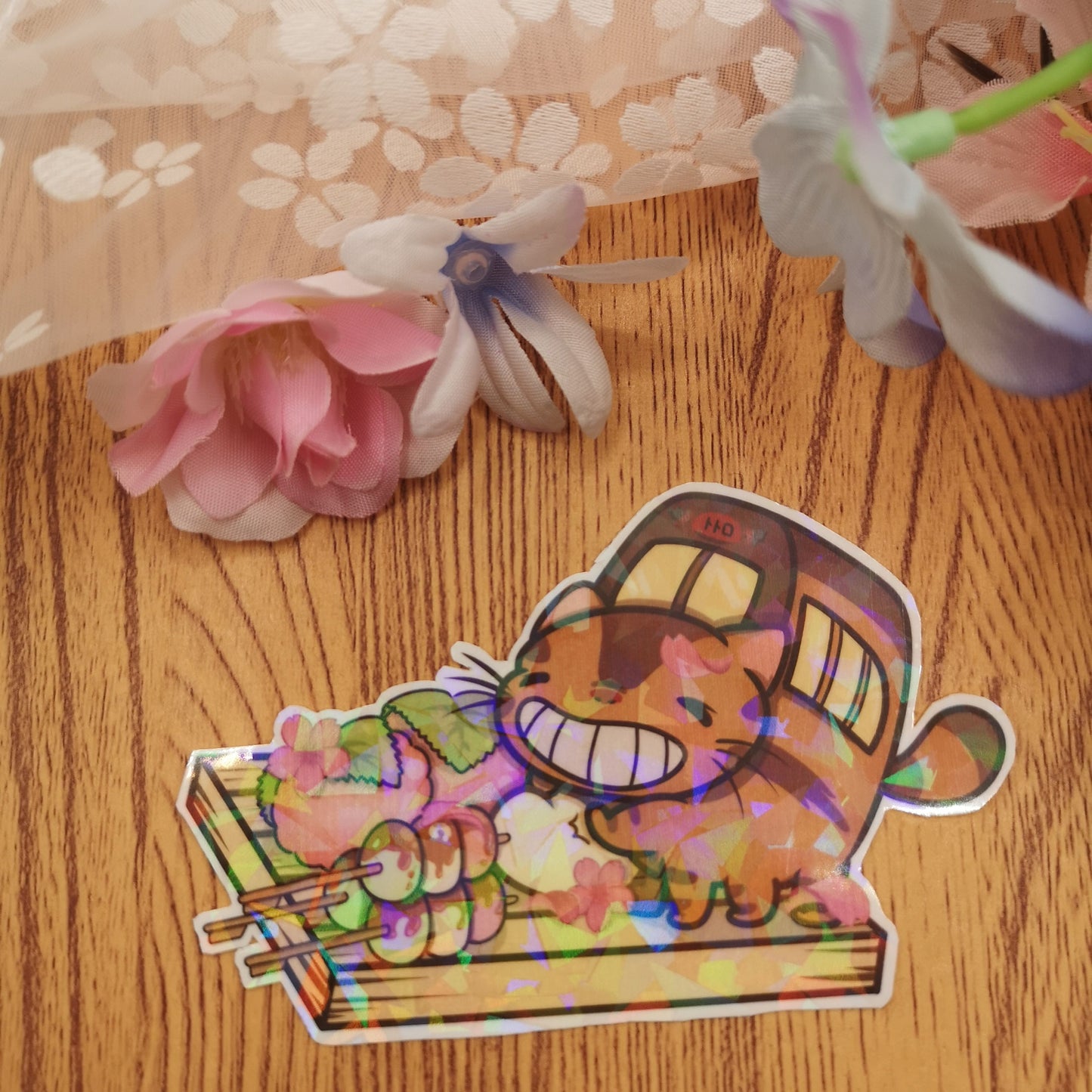 Holo Sakura Studio Ghibli Stickers