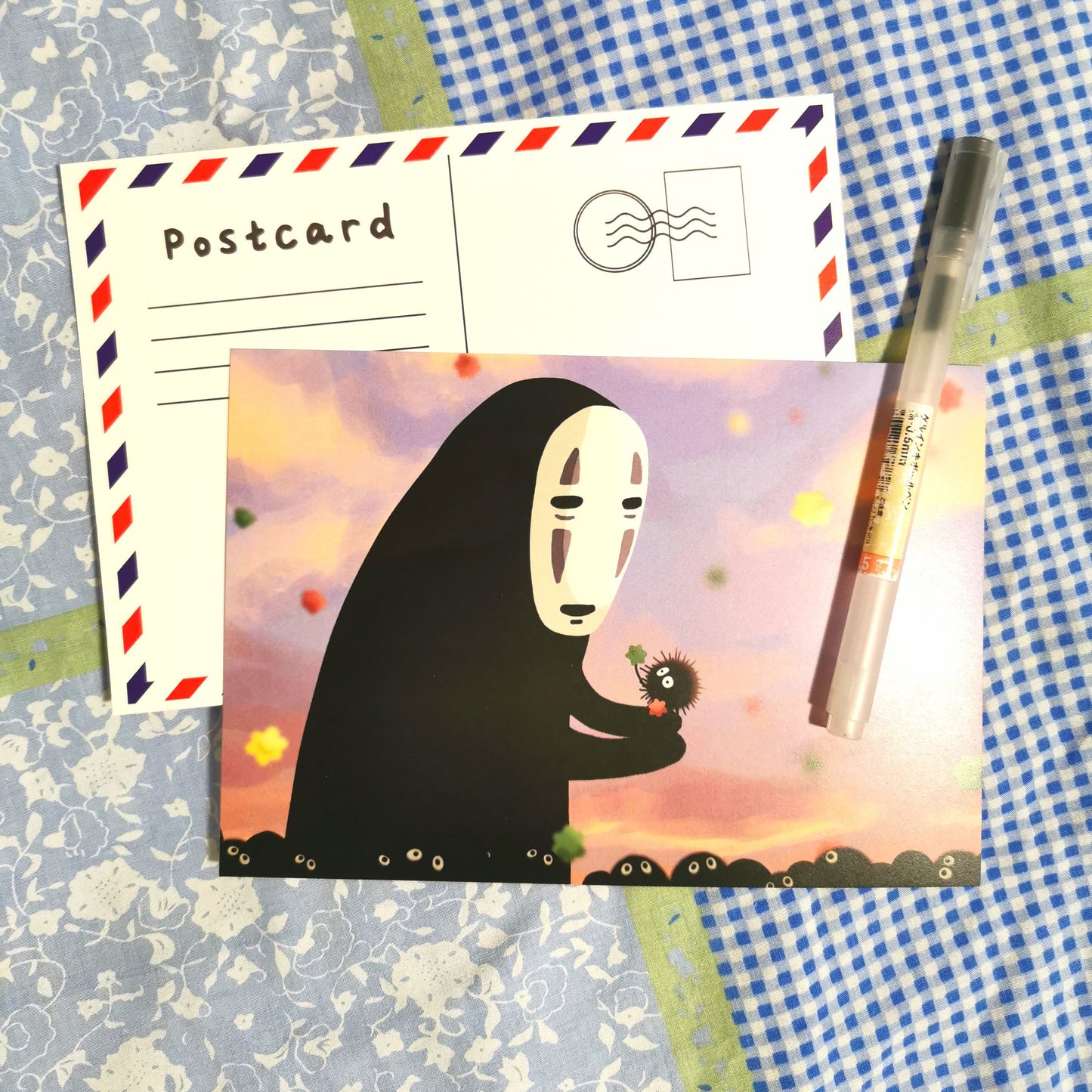 Studio Ghibli Foil Line Art Post Card – strictlycoworkers