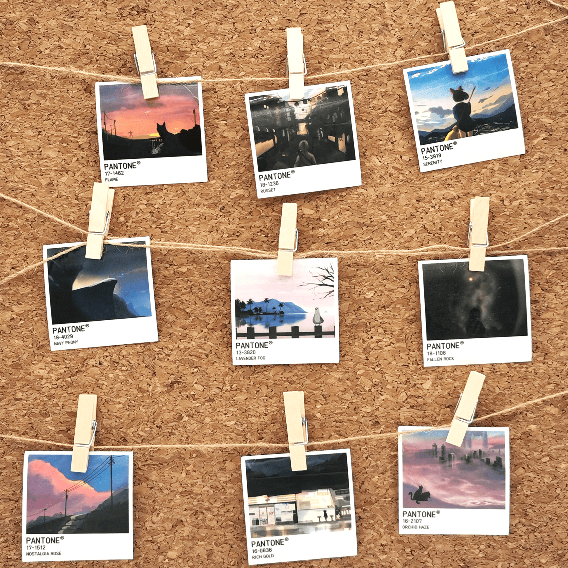 Pantone Polaroids Stickers – strictlycoworkers